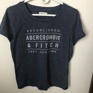 Abercrombie and Fitch Navy Graphic Tee Shirt